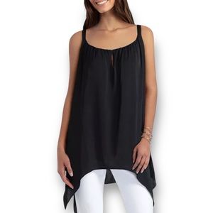 NEW GIGI PARKER Handkerchief Shark Bite Tunic Tank, Size Large